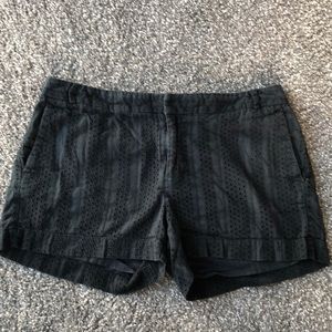 Banana Republic black eyelet shorts